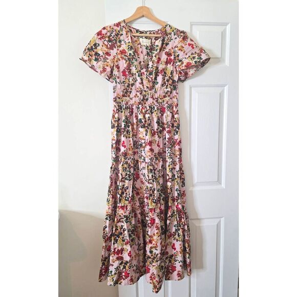Anthropologie Maeve The Somerset Maxi Dress In Pink Floral S - Picture 2 of 11
